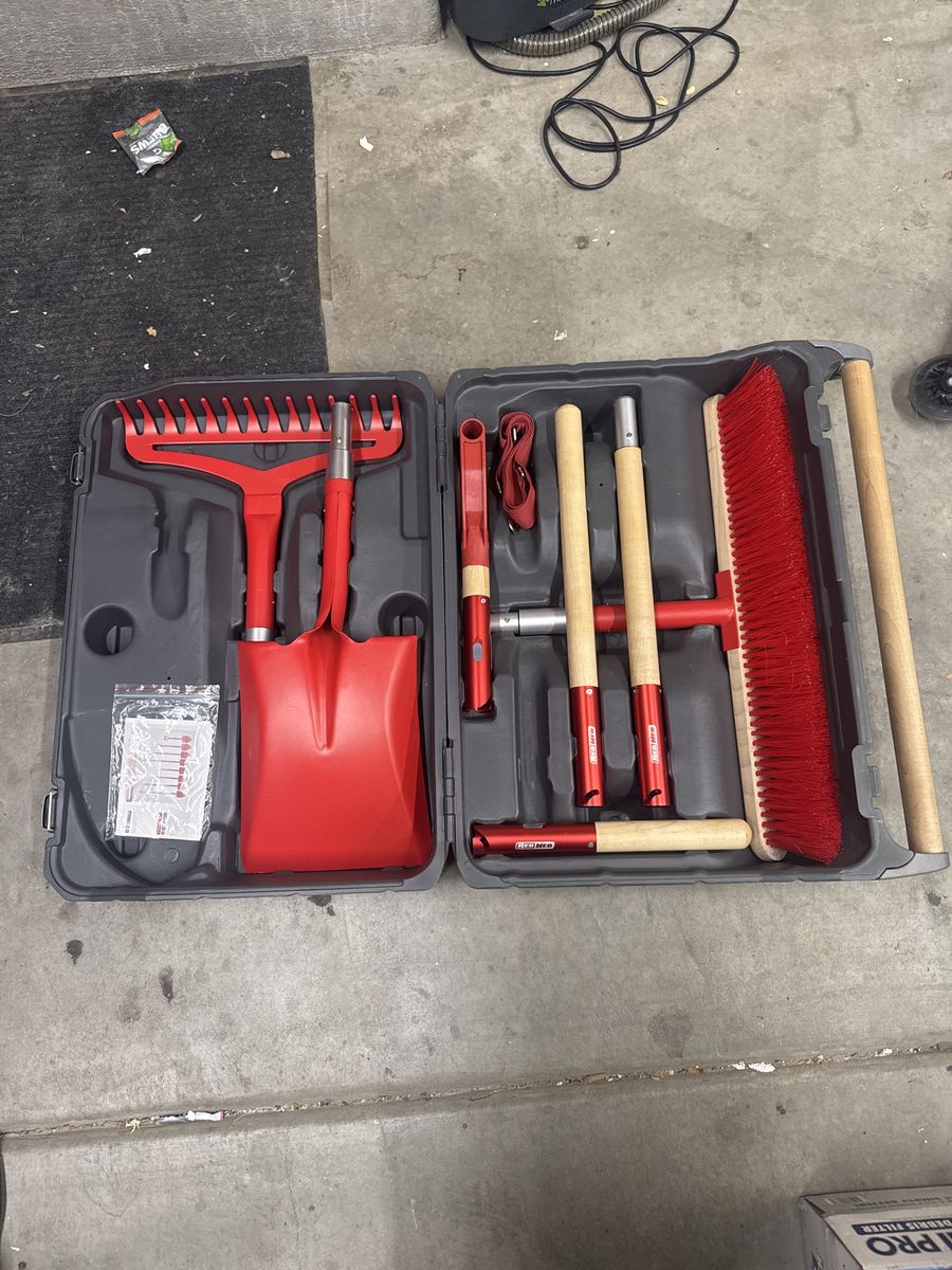 Red Hed Emergency Roadside Tool Kit - Shovel, Rake, Broom - Compact & Portable