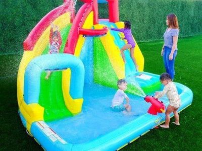 *RENT ME!* Inflatable Kids Water slide, tunnel and water gun splash pad! FUN FOR PARTIES