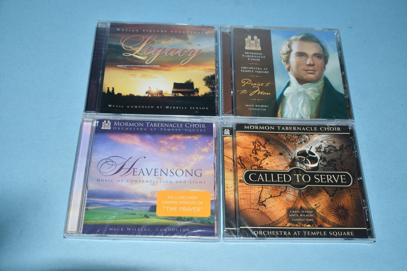 4 NEW, SEALED LDS CD'S ~ MORMON TABERNACLE CHOIR ~ LEGACY, HEAVENSONG, PRAISE TO THE MAN, CALLED TO SERVE