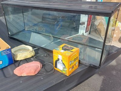 55 Gallon Reptile Tank with Accessories