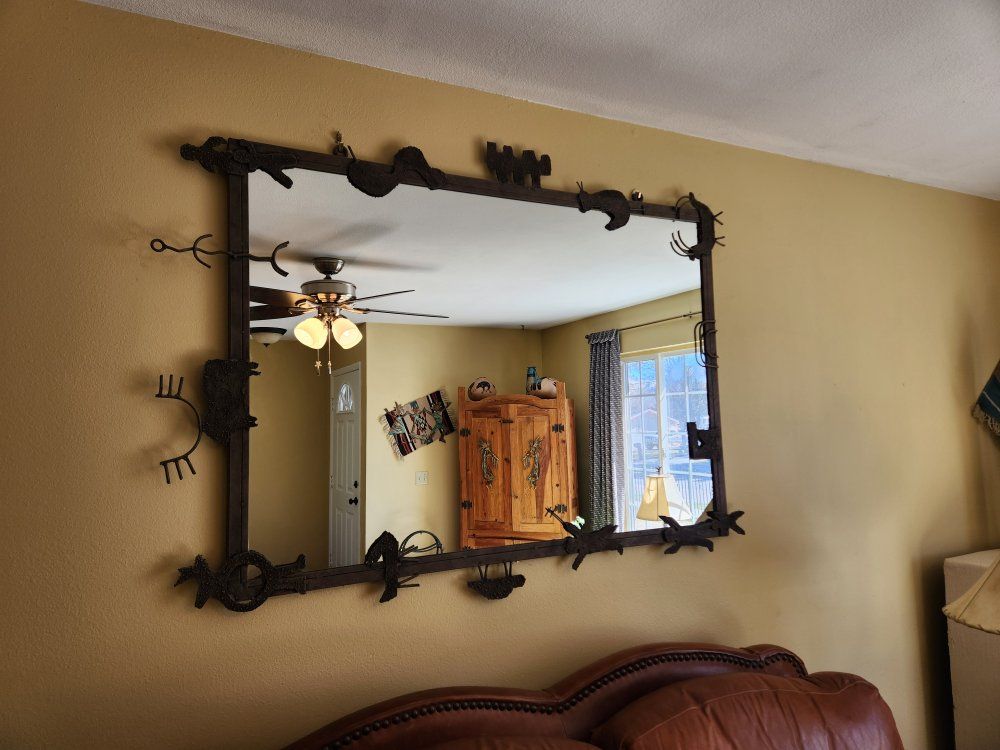 Rustic Southwestern Metal Mirror