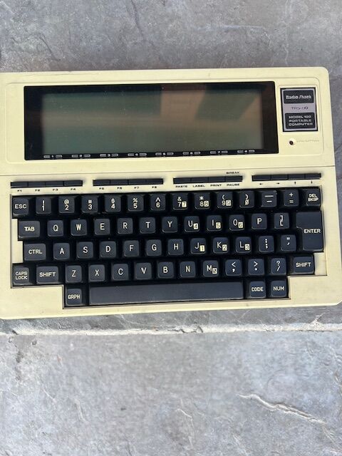 Vintage notebook computer Radio Shack TRS-80 Model 100