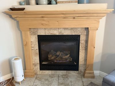 Solid Natural Wood Fireplace Mantel Surround with Decorative Molding