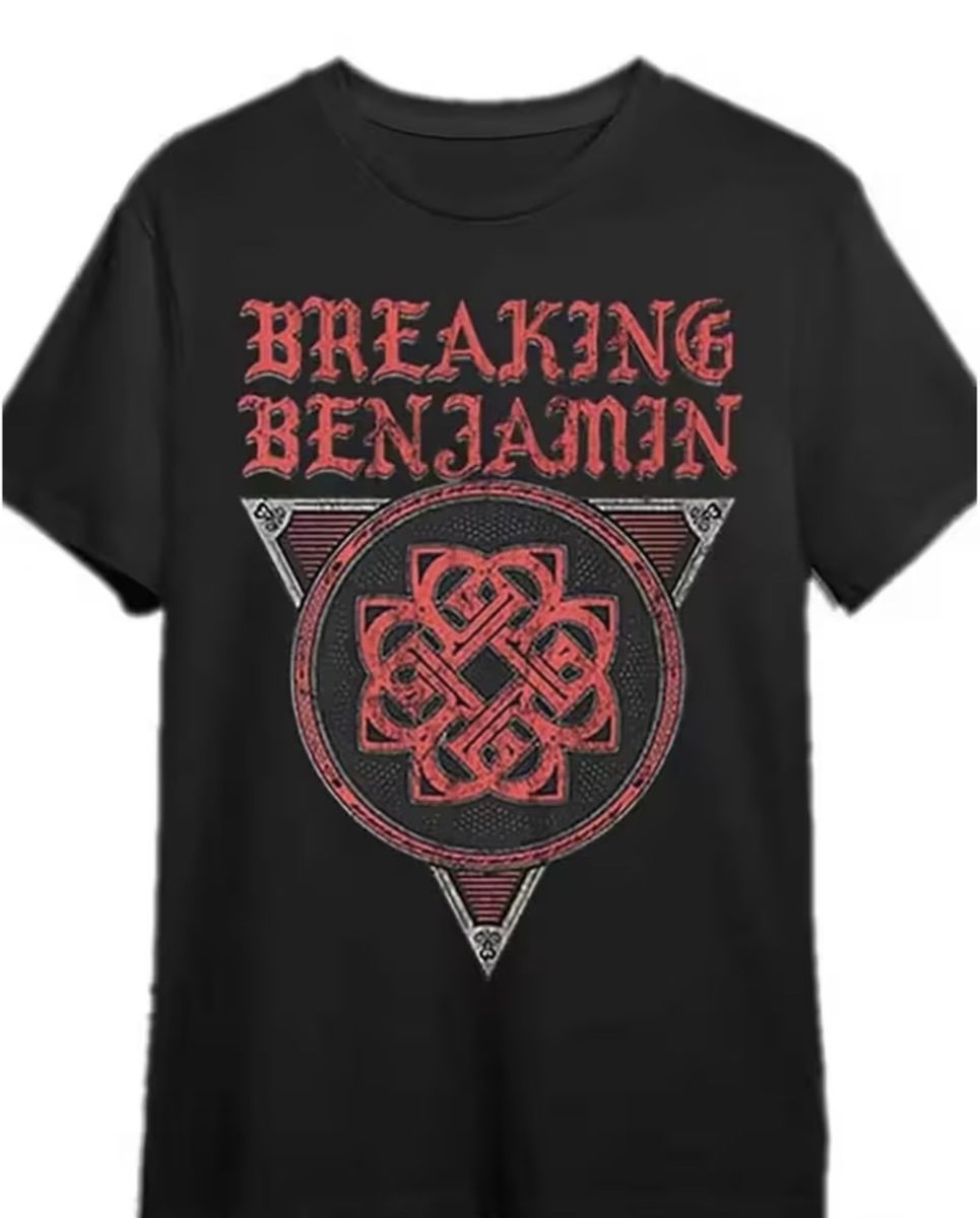 Breaking Benjamin Band T-Shirt Black Graphic Tee Medium