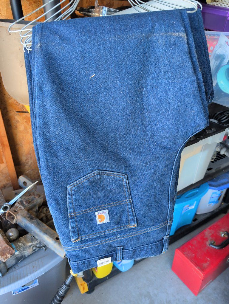 Carhartt Men's Blue Denim Work Jeans - Size 44x30 brand new 7 pair
