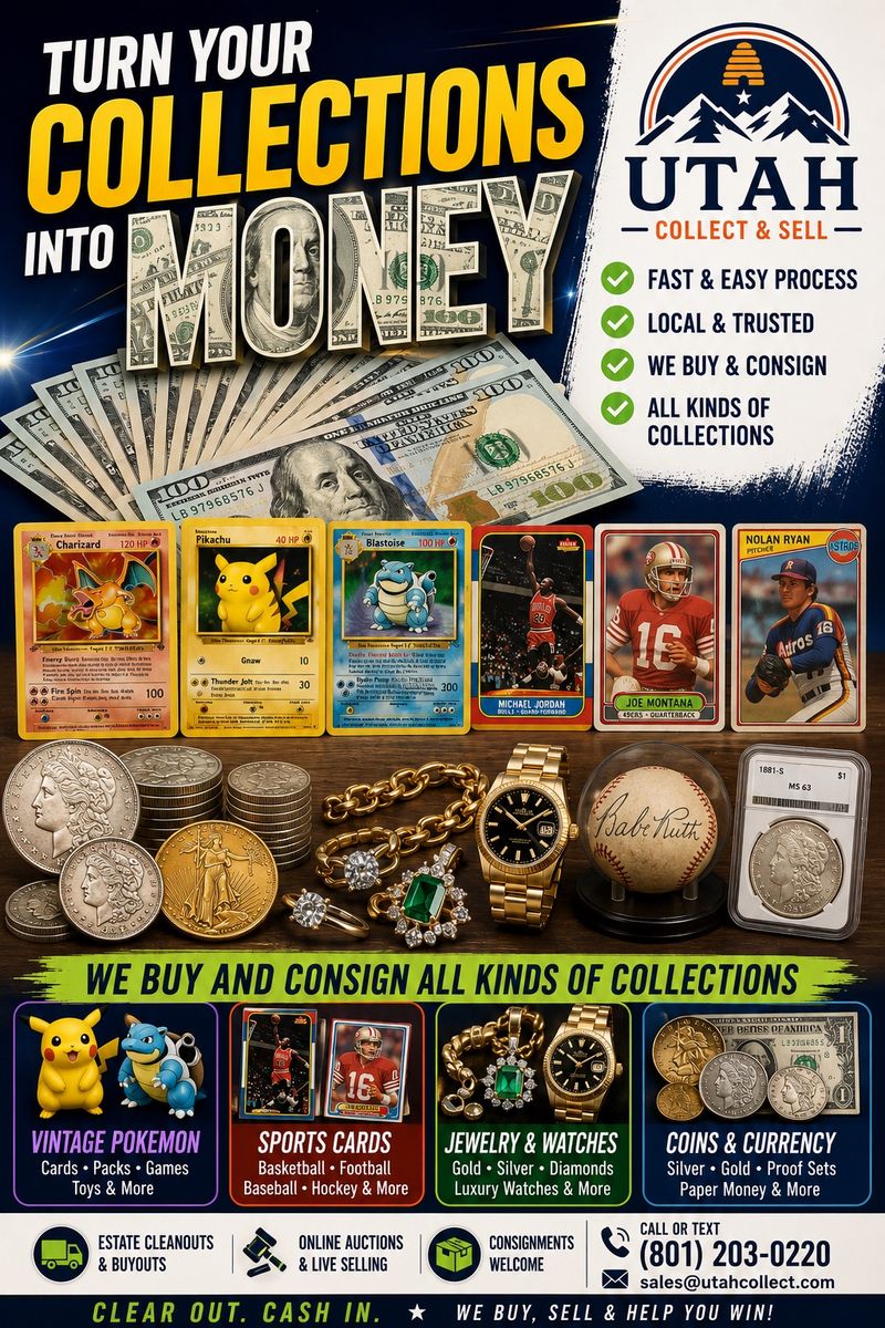 Cash for Collections, Sports Cards, Pokemon, TCG, Toys & Estates! We Buy or Consign!