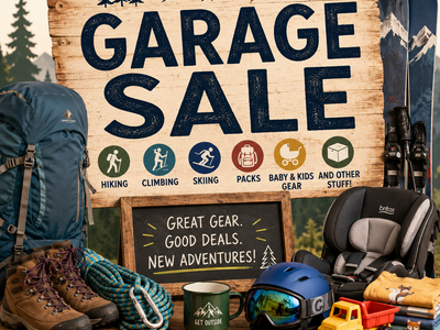 Big Avenues Garage Sale - Outdoor, Climbing, Skiing, Hiking Equipment - SATURDAY JUNE 20th.
