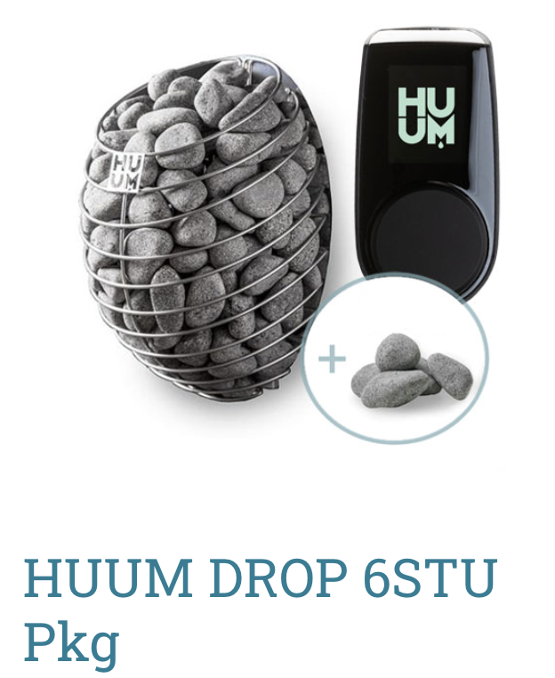 HUUM Drop 6kw package (heater, Stones, Control)