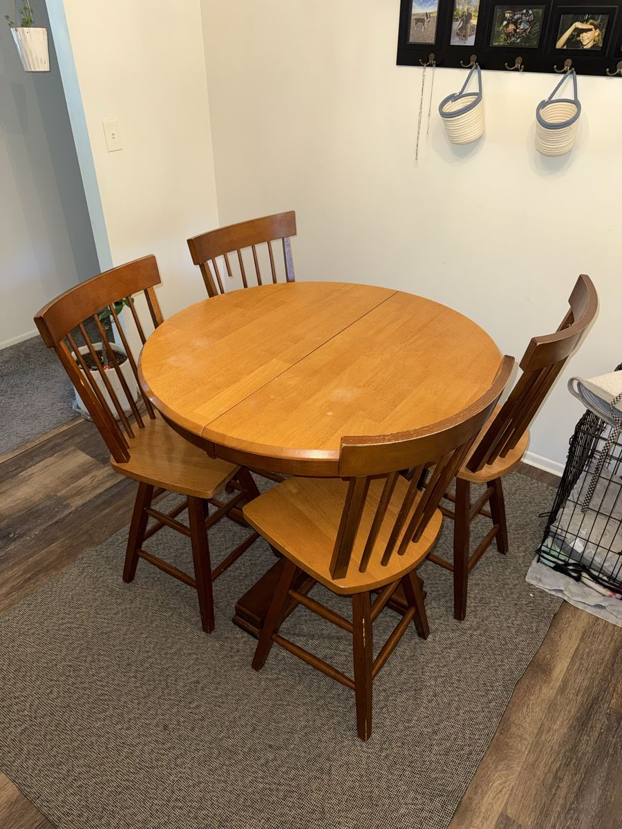 Dining table and chairs