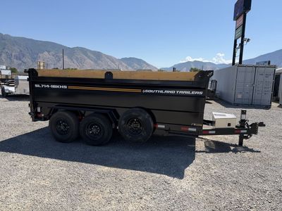 2026 Southland 7x14 17.6k SL714-16KHS Highside Tube Frame Scissor Lift Dump Trailer *New*