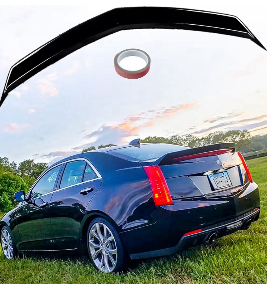 14-19 Cadillac ATS Black Trunk Spoiler Wing