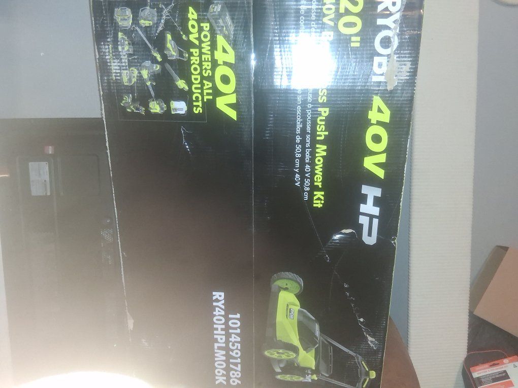 Ryobi 40V HP Brushless 20" Push Mower Kit RY40HPLM06K - 50 Min Runtime, Powers All 40V Products