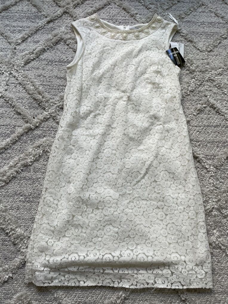 Studio One New York Cream Lace Dress Size 14 New