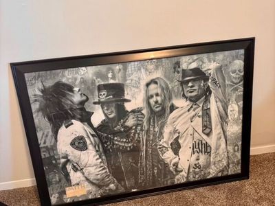Motley Crue, “Crue Fest 2” Poster with Ticket Stub. Rock and Roll Band Poster