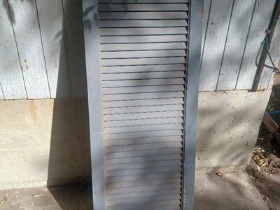 Outdoor wood window shutters