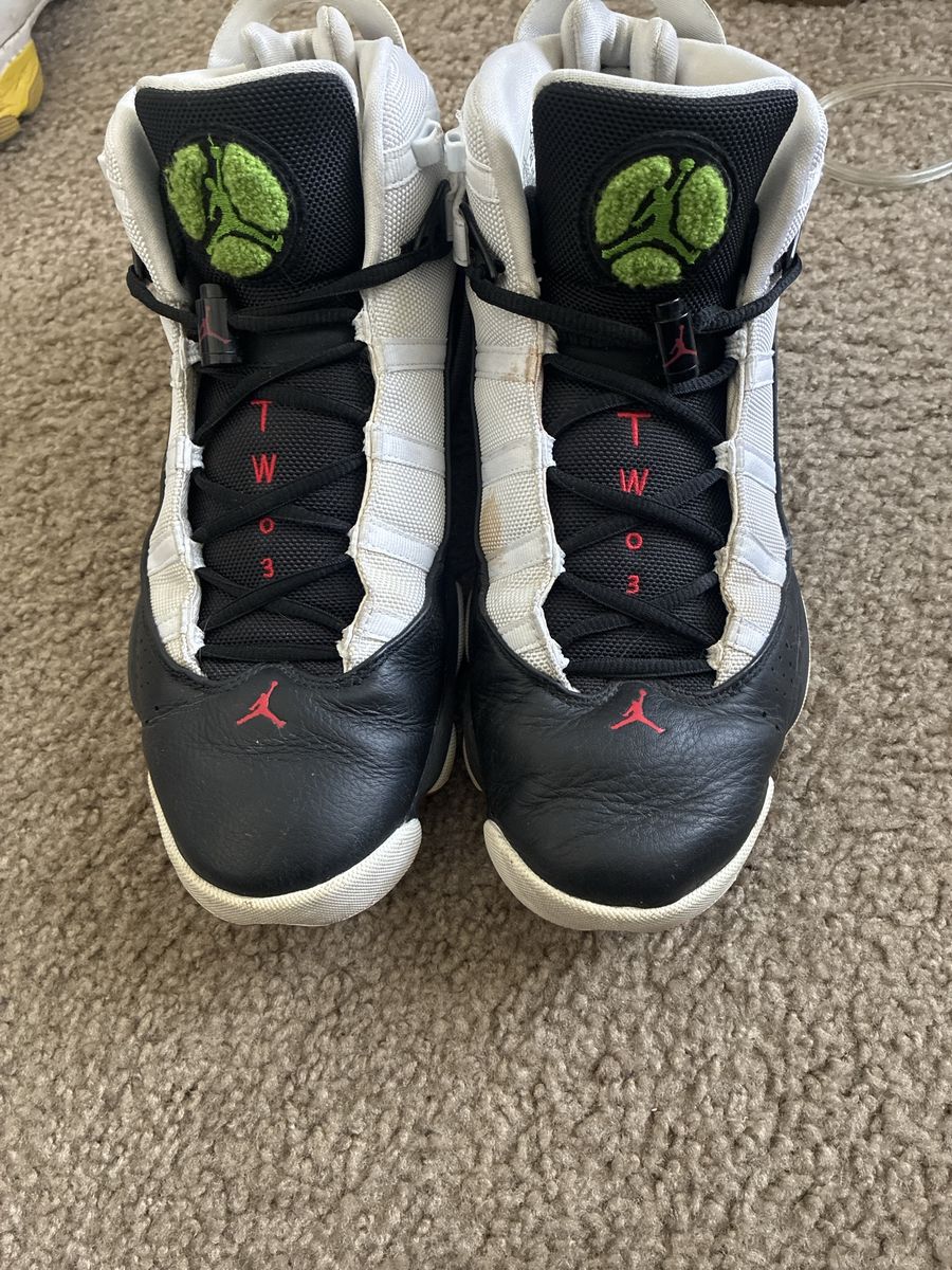 Jordan Six Rings Black White Red He got game Sneakers Size 10.5