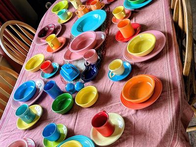 Huge Collection of Vintage Fiesta Dinnerware - Assorted Colors and Pieces