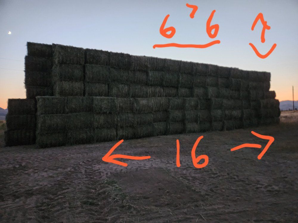 3x4 grass alfalfa hay bales