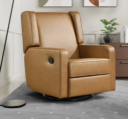 Relax A Lounger Easton Modern Swivel Recliner Rocker/Carmel 