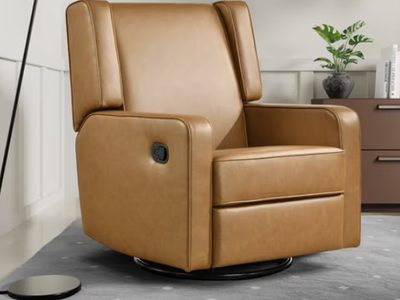 Relax A Lounger Easton Modern Swivel Recliner Rocker/Carmel