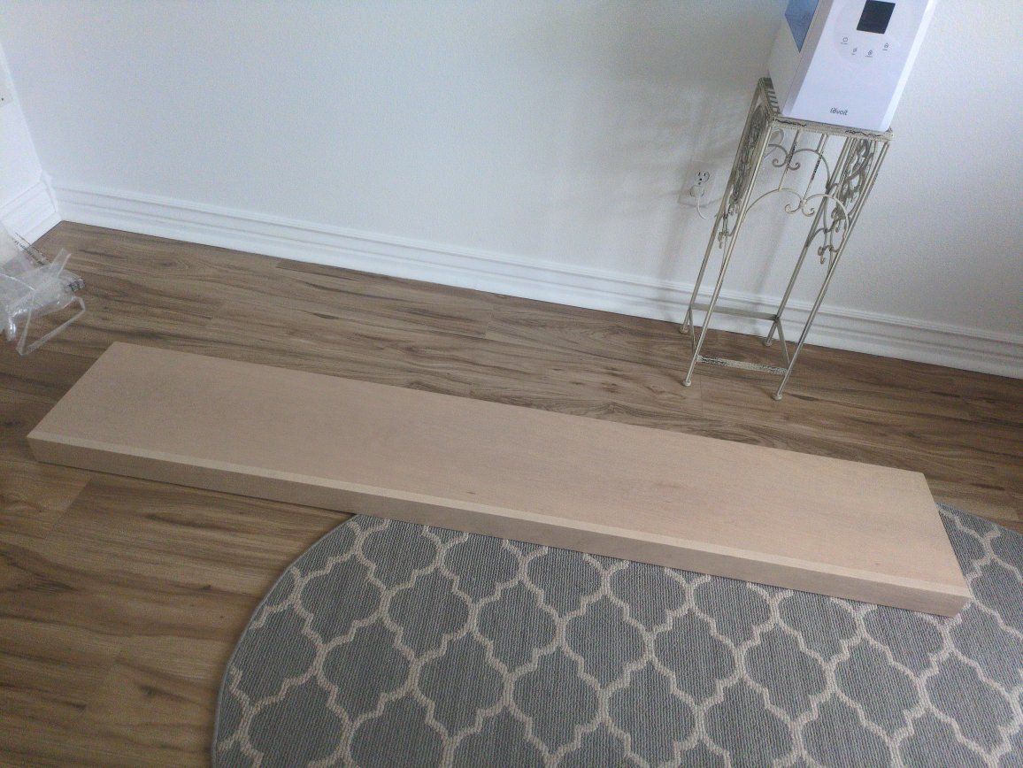wooden floating shelf