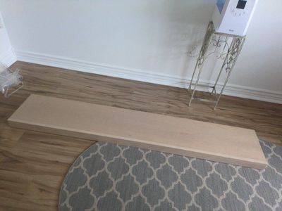 wooden floating shelf