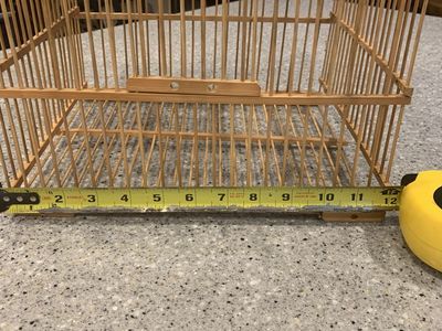 Vintage Handcrafted Bamboo Pagoda Bird Cage Decorative 18" Tall