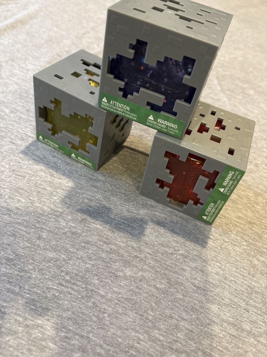Minecraft Jelly Cubes Mystery Blind Box Cubes - Set of 3