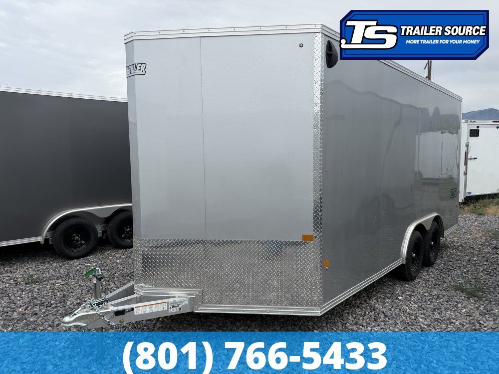 8.5x16 Alcom Aluminum EZ Hauler XLT Auto Trailer - 7'0" Interior - 7K GVWR -