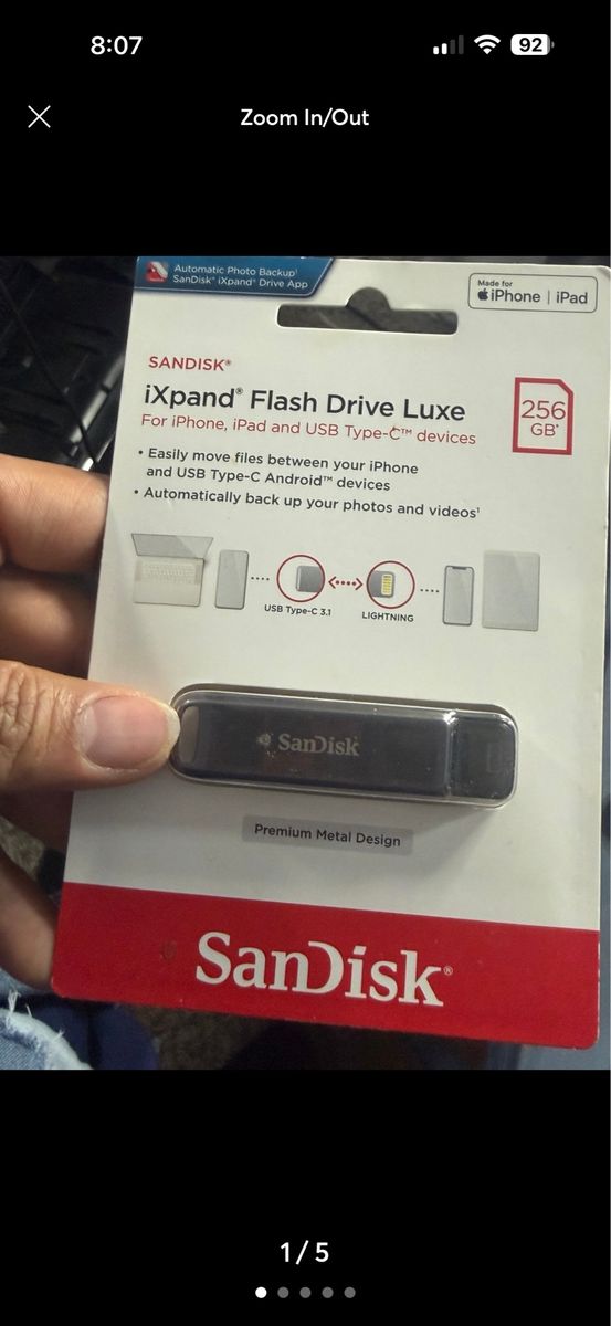 Usb flash drive (lightning and usbc ports)