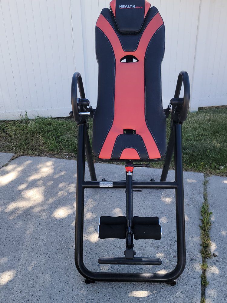 Health Gear Advanced Inversion Therapy Table, Black/Red