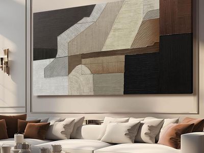 NEW 29x58 Line Abstract Wall Art Colorful Wall Prints Geometric Living Room Decorations Neutral Modern