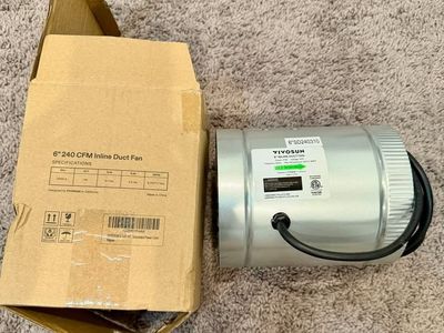 VIVOSUN 6-Inch Inline Duct Fan - 240 CFM, New Unused, Original Box