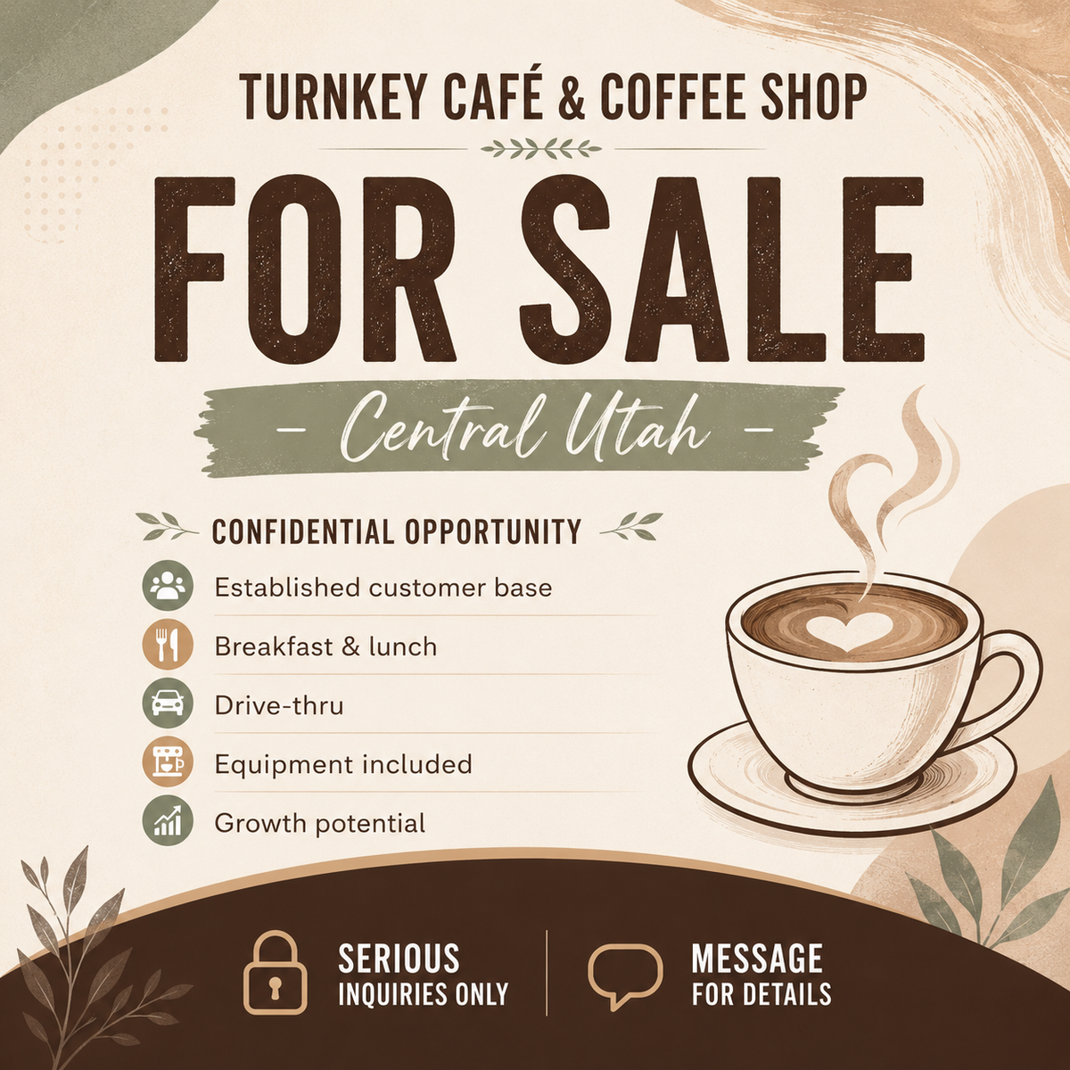 Established Café & Coffee Shop for Sale – Central Utah