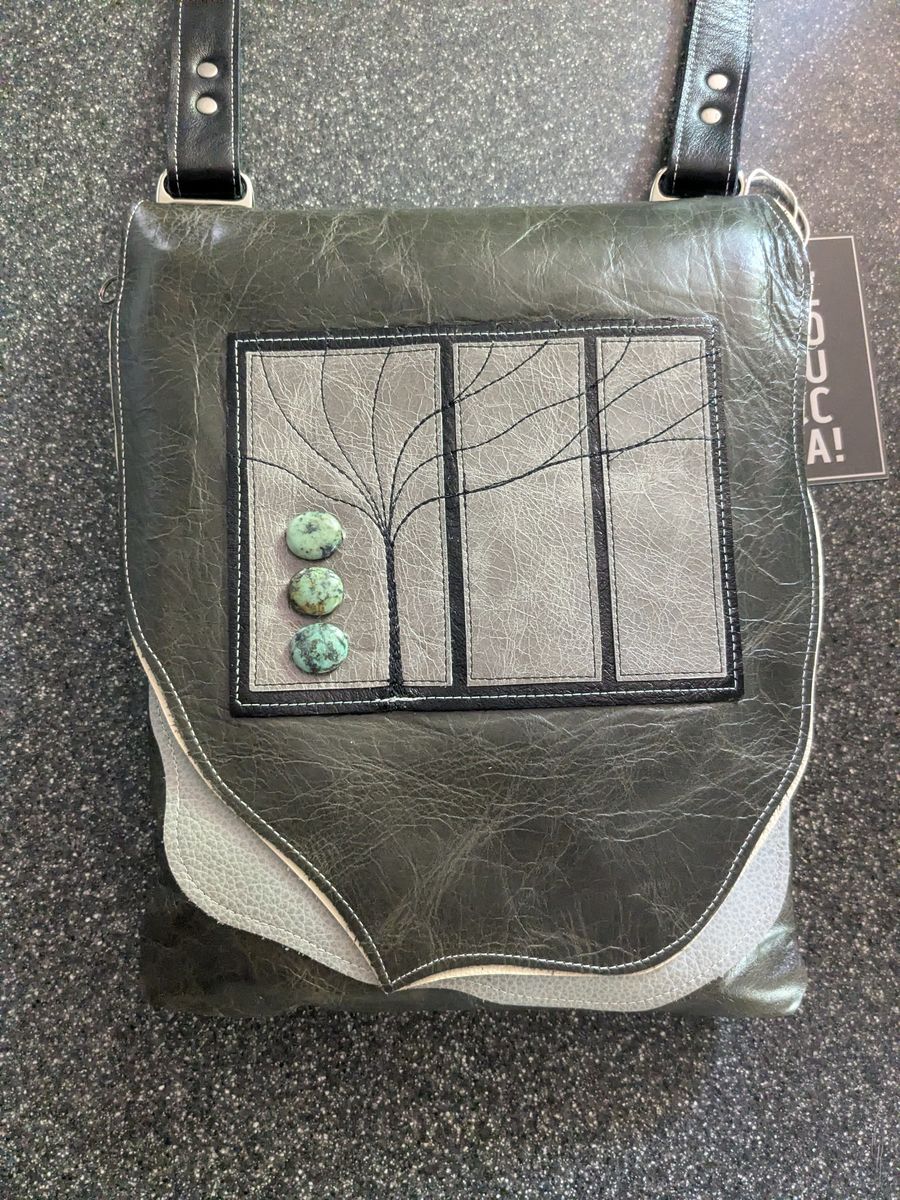 Handmade leather crossbody bag