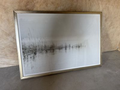 Gold frame reeds picture