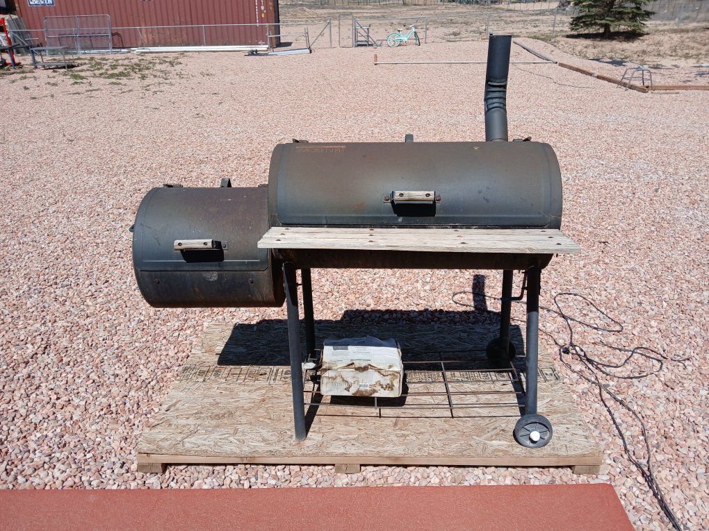 Large Outdoor Smoker & Grill Combo - Heavy Duty Steel BBQ