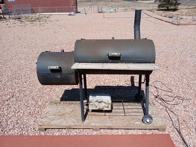 Large Outdoor Smoker & Grill Combo - Heavy Duty Steel BBQ
