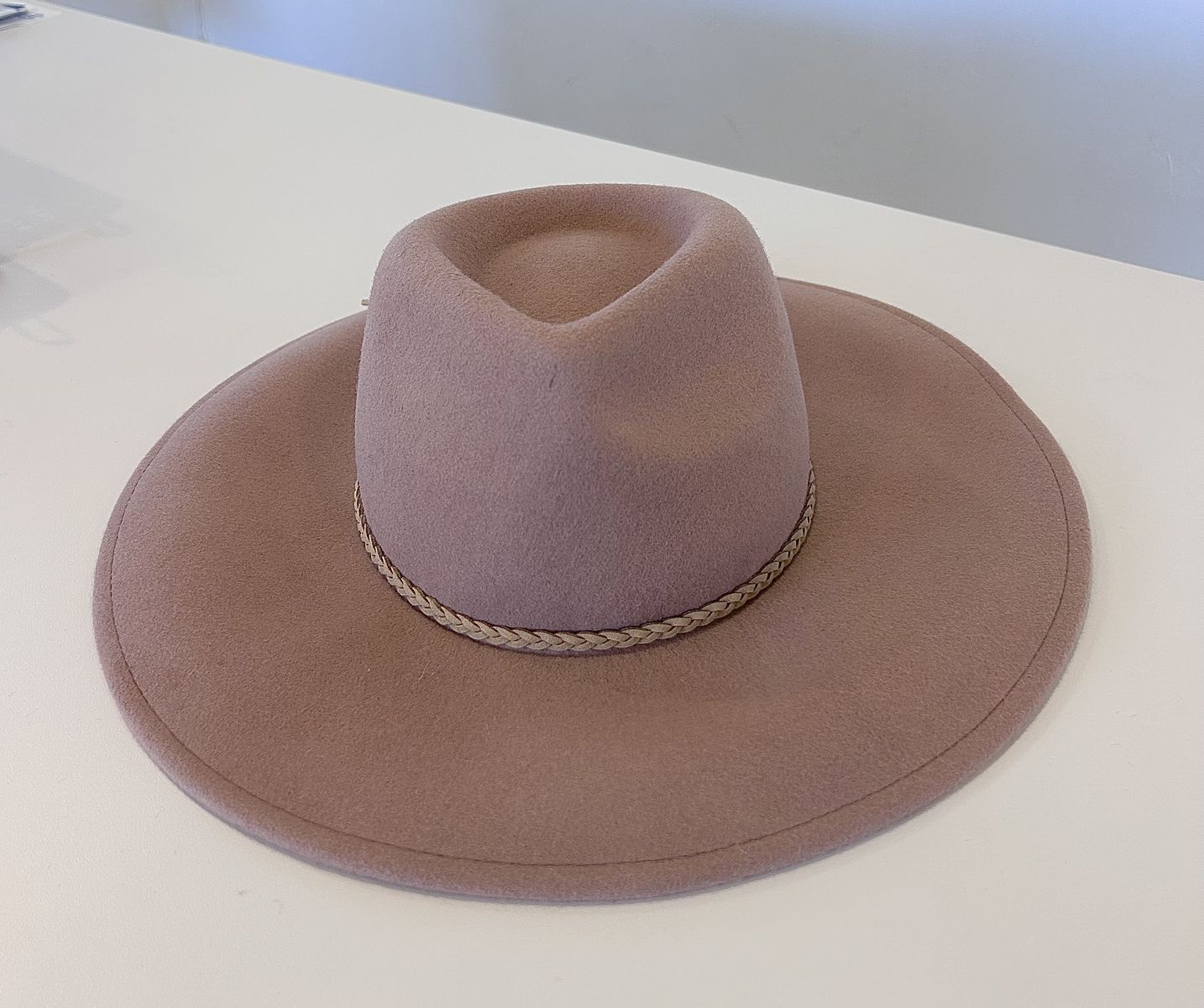 Dusty Pink 100% Wool Cowboy Hat