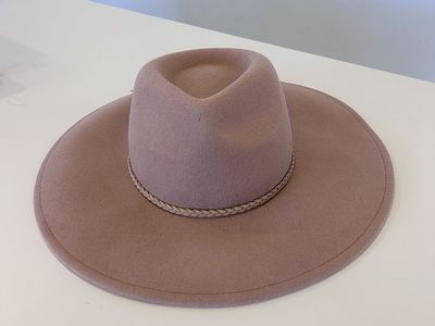 Dusty Pink 100% Wool Cowboy Hat