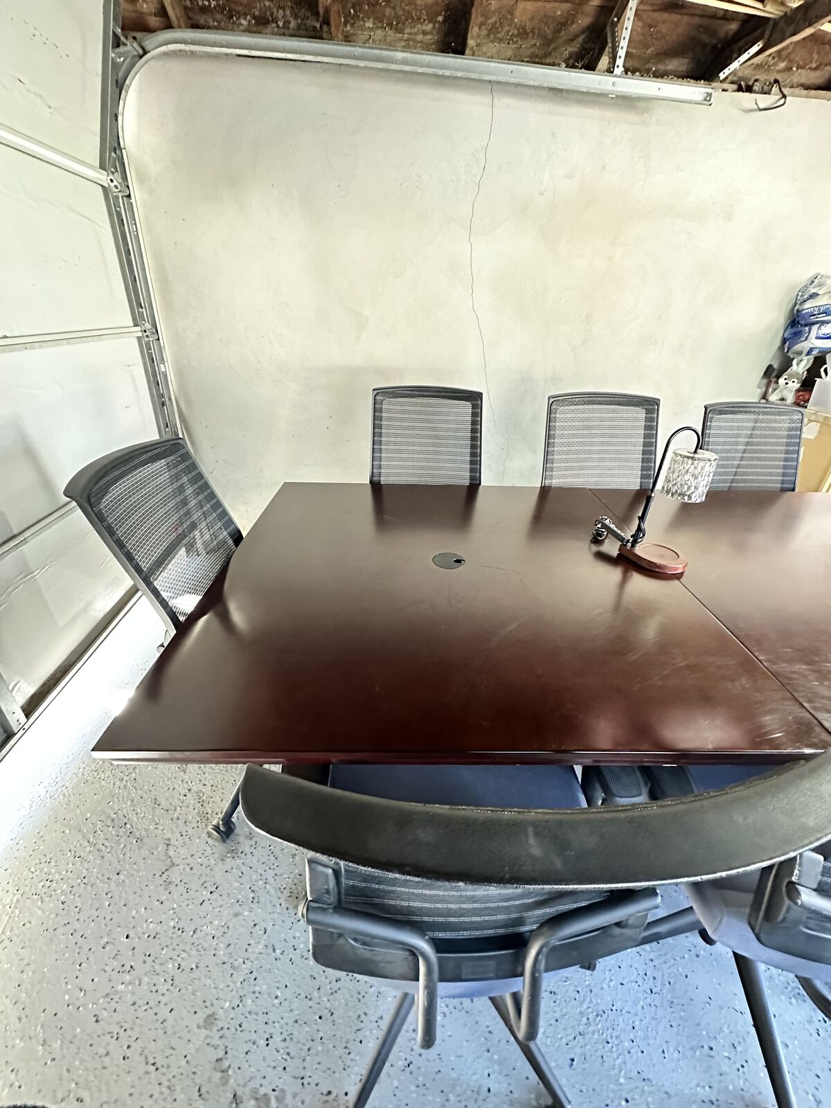 8ft Conference Table + 8 chairs