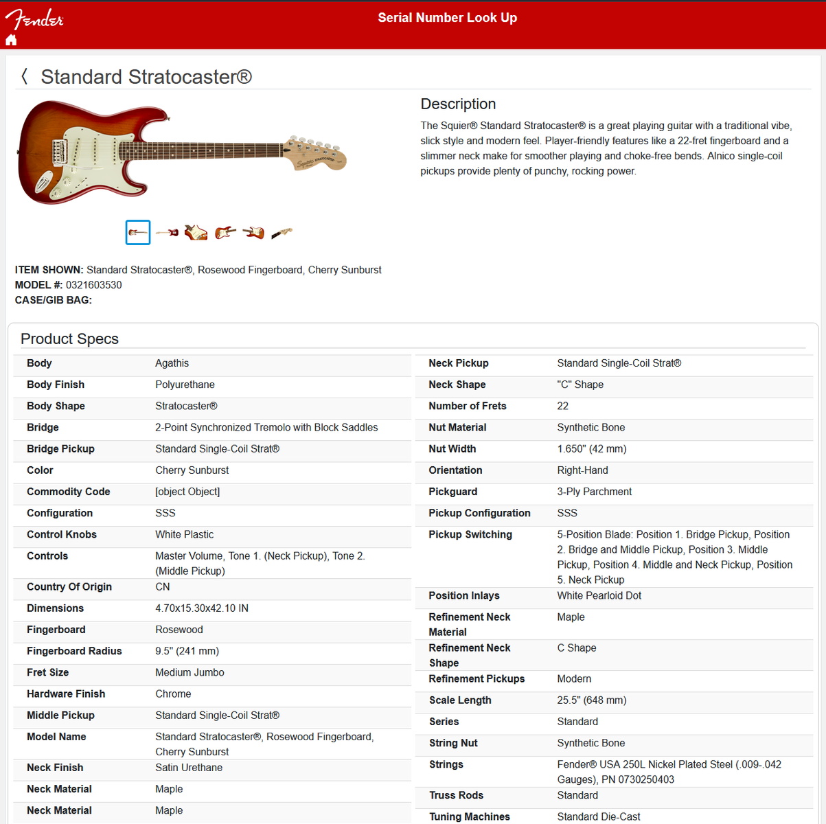 Fender Squier Standard Stratocaster