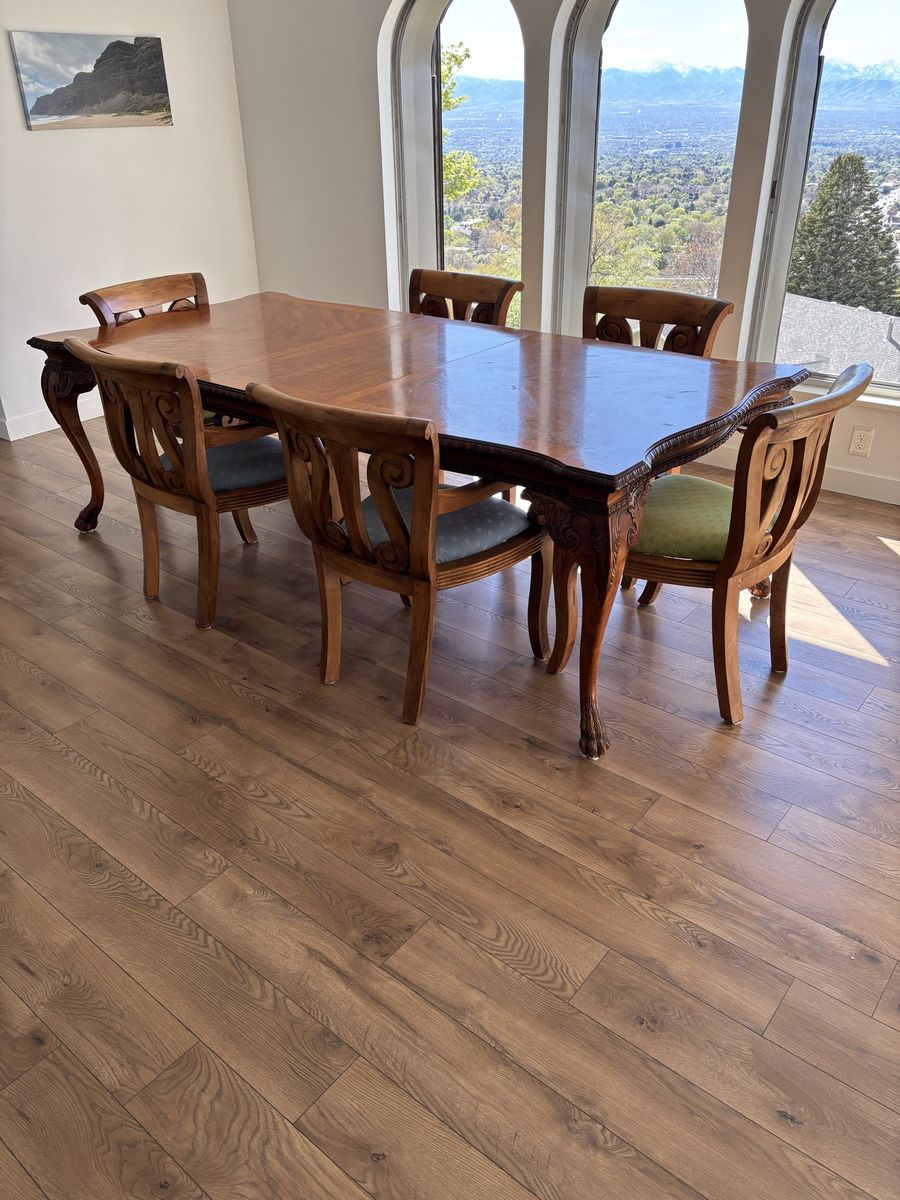 Dining Room Table + 6 x Custom Chairs