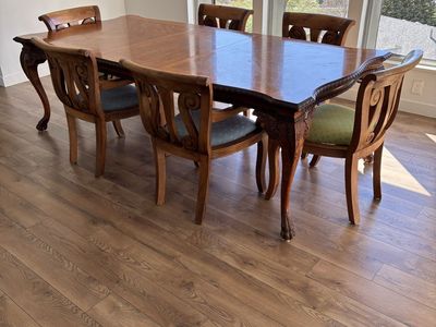 Dining Room Table + 6 x Custom Chairs
