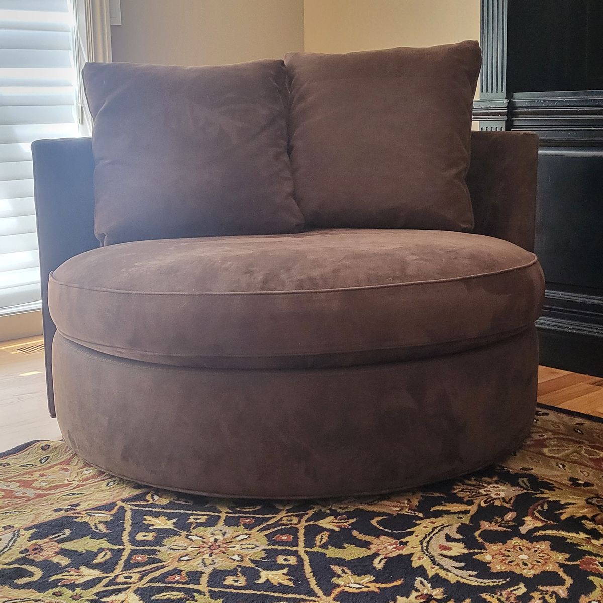 Macy's 48" round CUDDLE CHAIR, By Modern Concepts $300