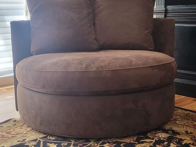Macy's 48" round CUDDLE CHAIR, By Modern Concepts $300