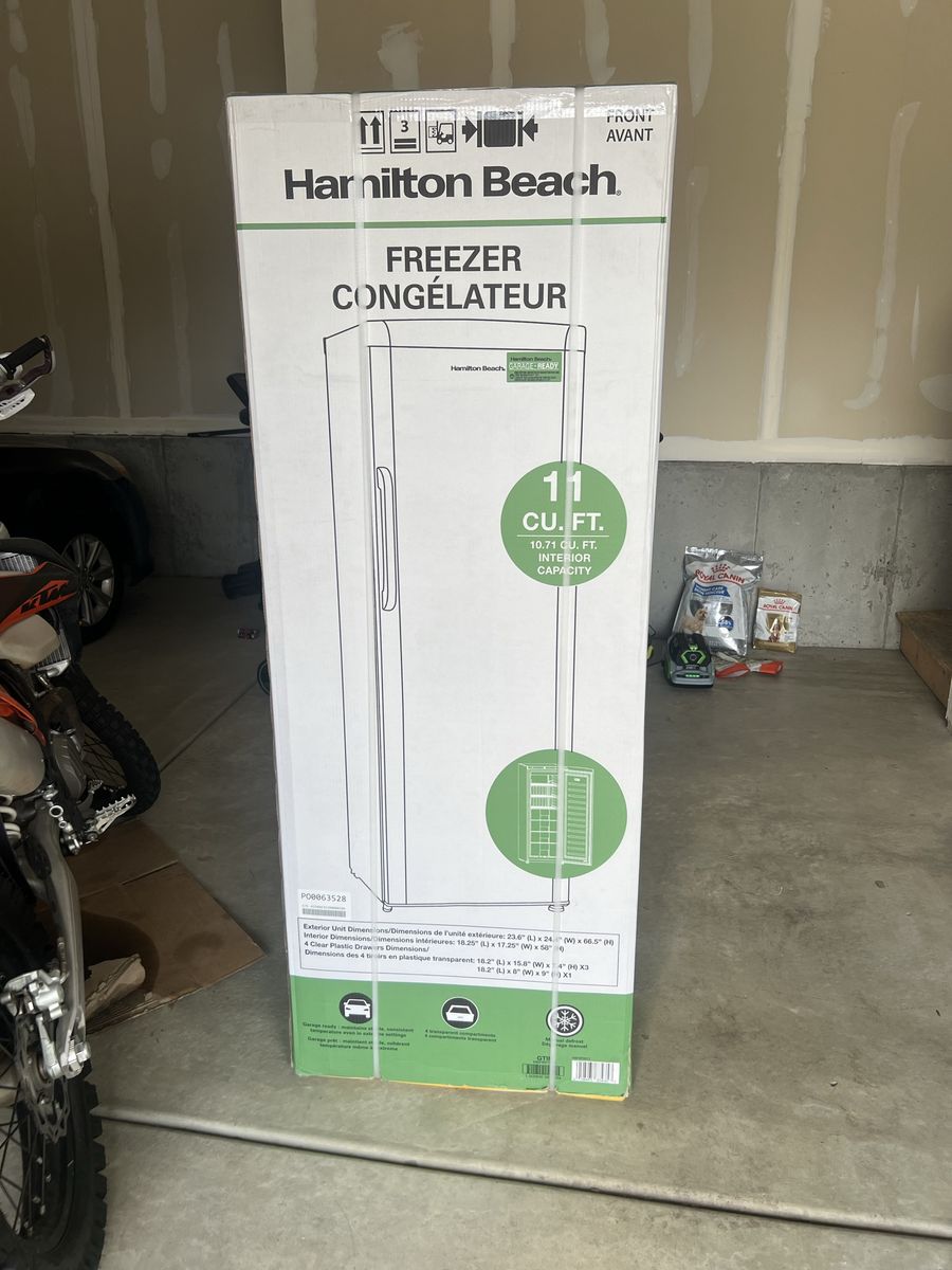 Brand New Hamilton Beach 11 Cu. Ft. Upright Freezer - Unopened