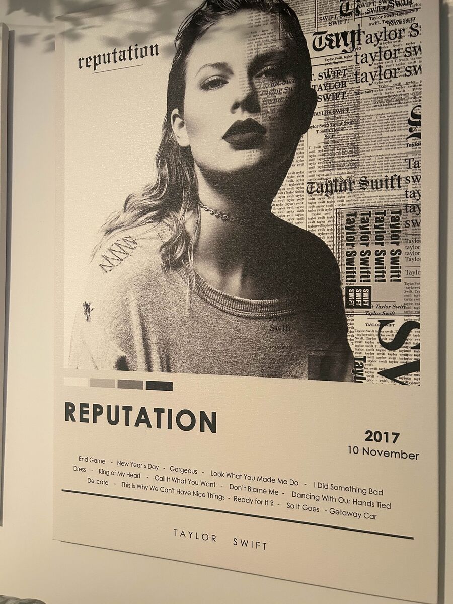 Taylor Swift Poster, Album Cover Canvas Reputation