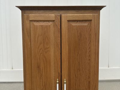 Oak Bathroom Wall Storage Cabinet