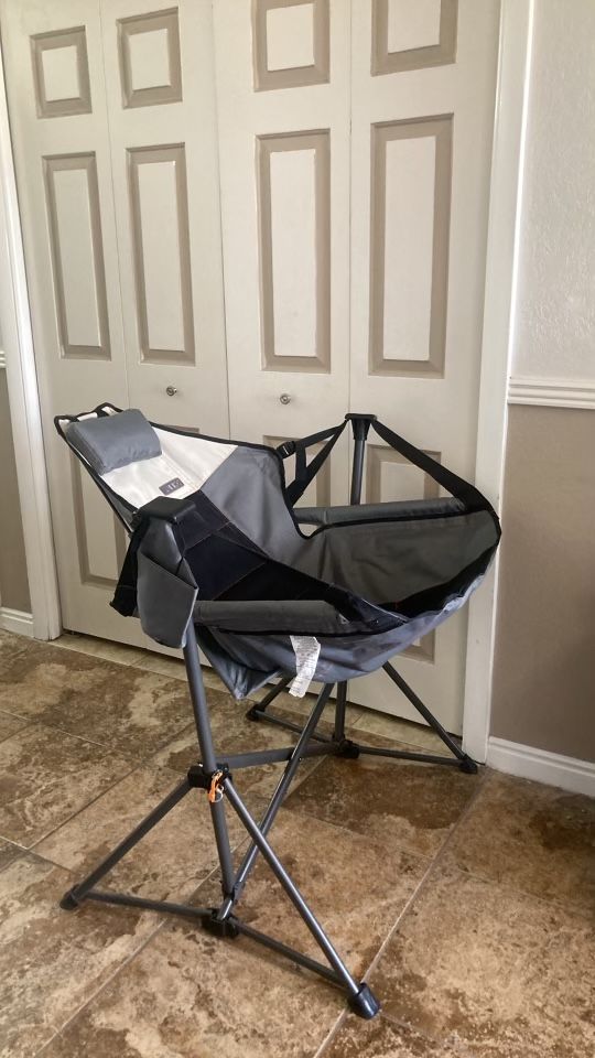 Camping Chair Foldable Oversized Portable Rocking Outdoor Heavy Duty